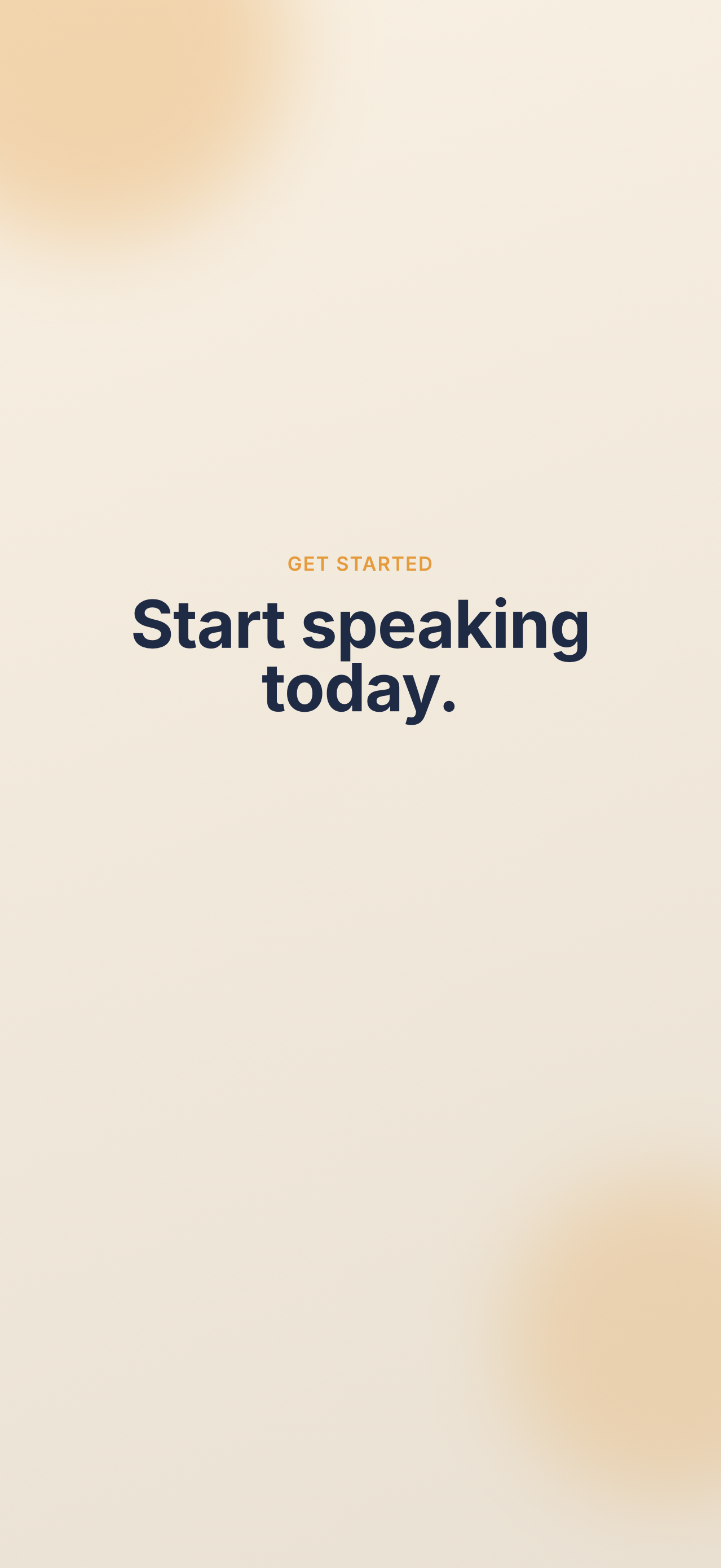 Start speaking today